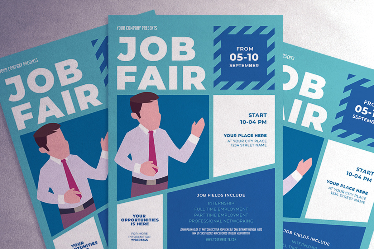 Job fair flyer, a Flyer Template by AdamHasan (Photo 1 of 3)