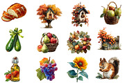 Watercolor Autumn Sublimation Clipar, an Illustration by Designworld (Thumbnail 3 of 6)