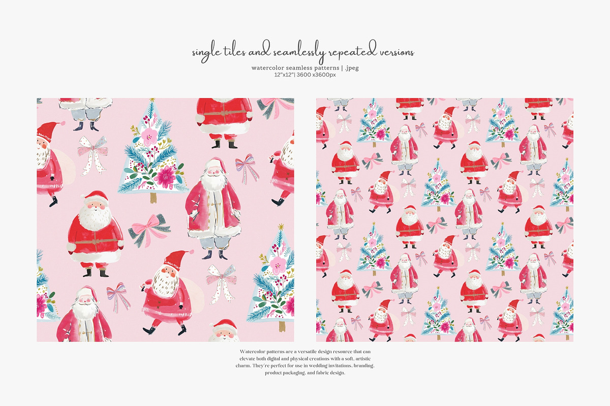 pastel Christmas seamless patterns, a Pattern Graphic by Patishop Art (Photo 8 of 10)