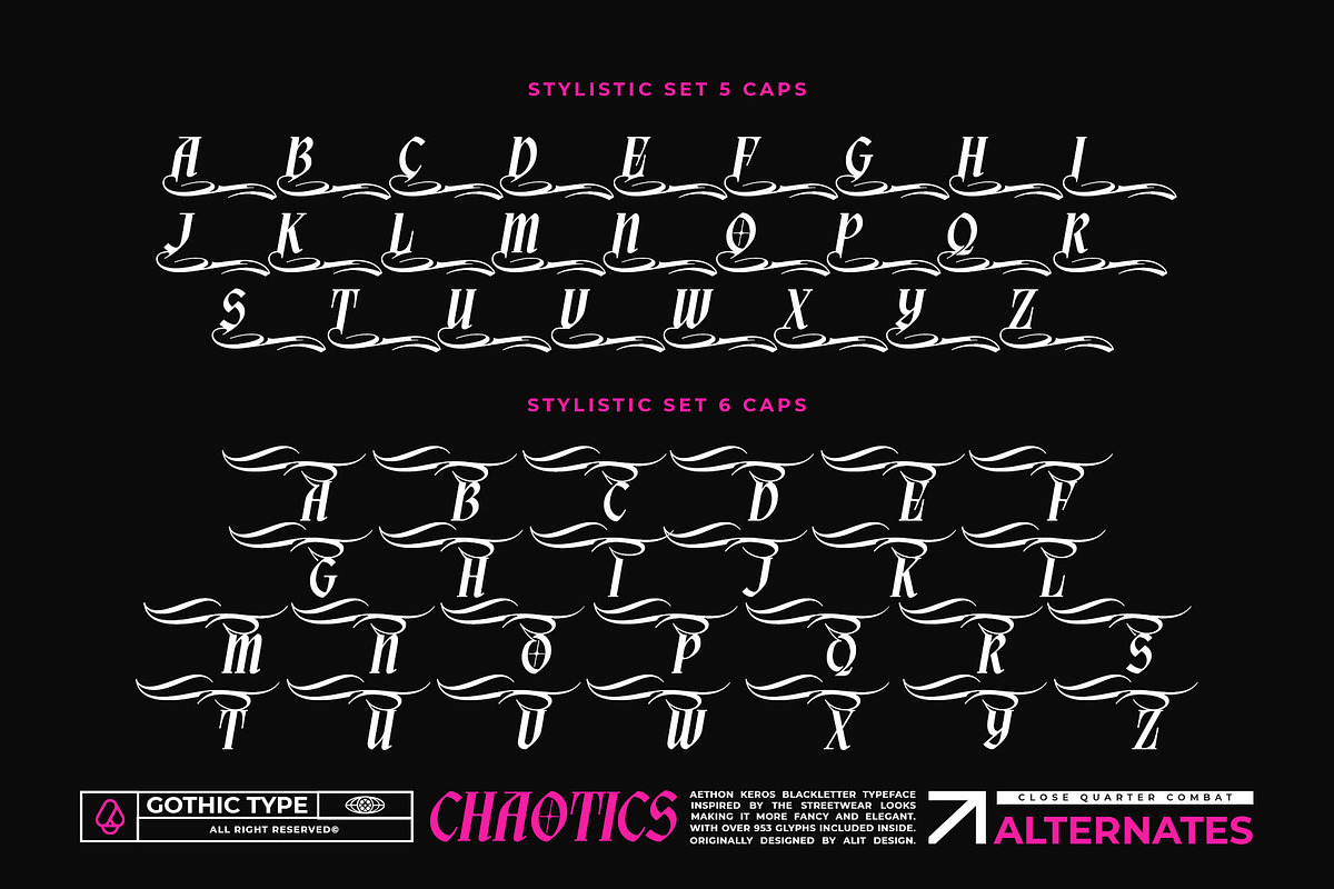 Aethon Keros Typeface, a Blackletter Font by alit design (Photo 11 of 20)