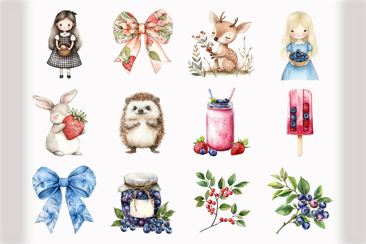 Watercolor Fruit Clipart, an Illustration by Design Market (Photo 3 of 5)