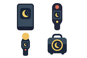 Devices for monitoring sleep quality, an Object Illustration by ZinetroN