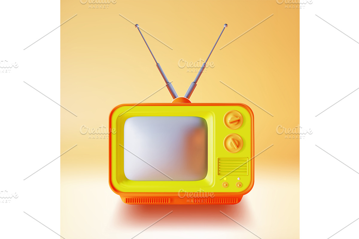 3d Retro Television Plasticine, an Object Graphic by Bigmouse_art