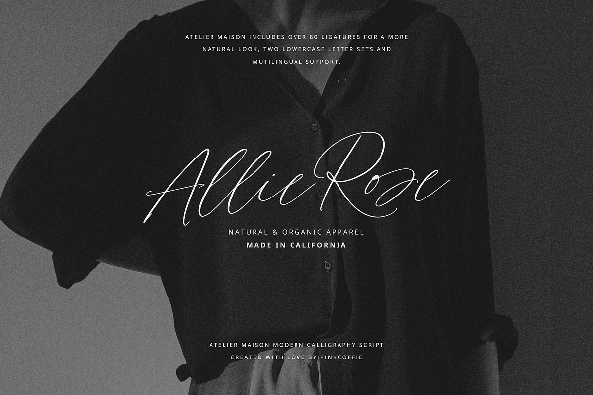Atelier Maison | Handwritten Script, a Script Font by Pink Coffie (Photo 7 of 10)