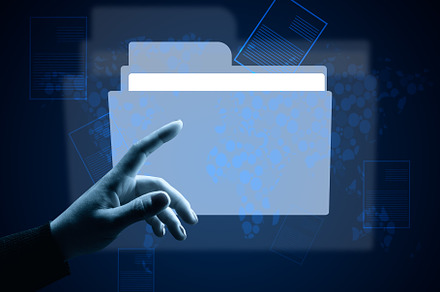 Electronic document management, reduction of bureaucracy. Fast, a Business Photo by ndanko
