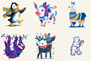 Retro Christmas Animal, an Illustration by DreamCafeArt (Thumbnail 4 of 6)