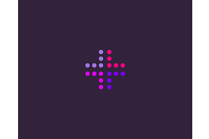 Abstract cross from colorful dots, an Object Illustration by Bureau