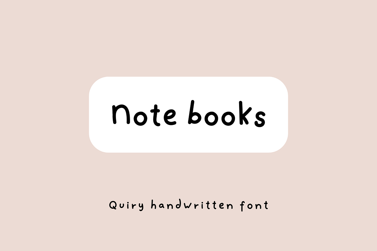 Note Books, a Handwritten Font by Sofia Skoog (Photo 1 of 7)