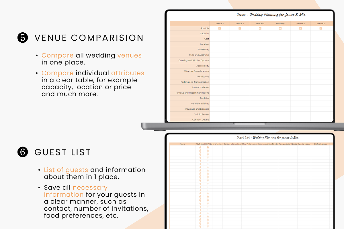 Wedding Planner Bundle Spreadsheet, a Templates & Theme by MondaySpark (Photo 4 of 7)