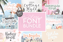 Hand Lettered Script Font Bundle