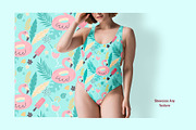 Curvy Woman Swimsuit Mockup Template, an Apparel Mockup by Designertale (Thumbnail 4 of 6)