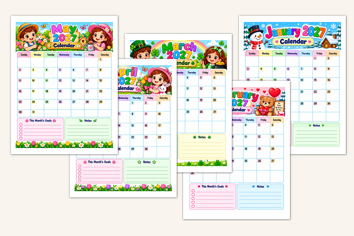 2027 Kids Time & Money Math Workbook, a Stationery Template by Designmela01 (Photo 3 of 5)