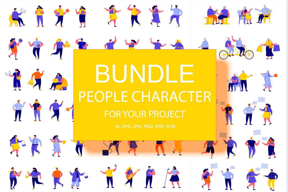Bundle People Character Creator Kit, a Person Illustration by alexdndz