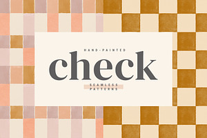 Checkered Painted Seamless Patterns