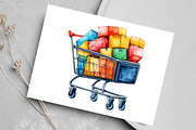 Watercolor Black Friday Clipart, an Illustration by Canvas Craft (Thumbnail 4 of 7)