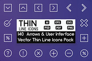 Arrows and User Interface Line Icons, an Outline Icon by FlatLineIcons (Thumbnail 1 of 7)