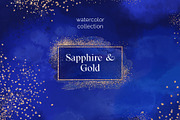 Sapphire & Gold abstract clipart, a Texture Graphic by My Wondercolor (Thumbnail 1 of 7)