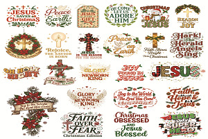 Christian Christmas PNG Bundle, an Object Graphic by EllaMaiyaali