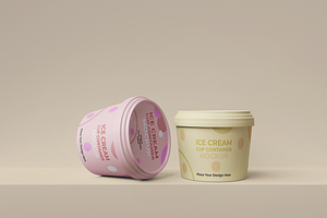 Ice Cream Container Mockup