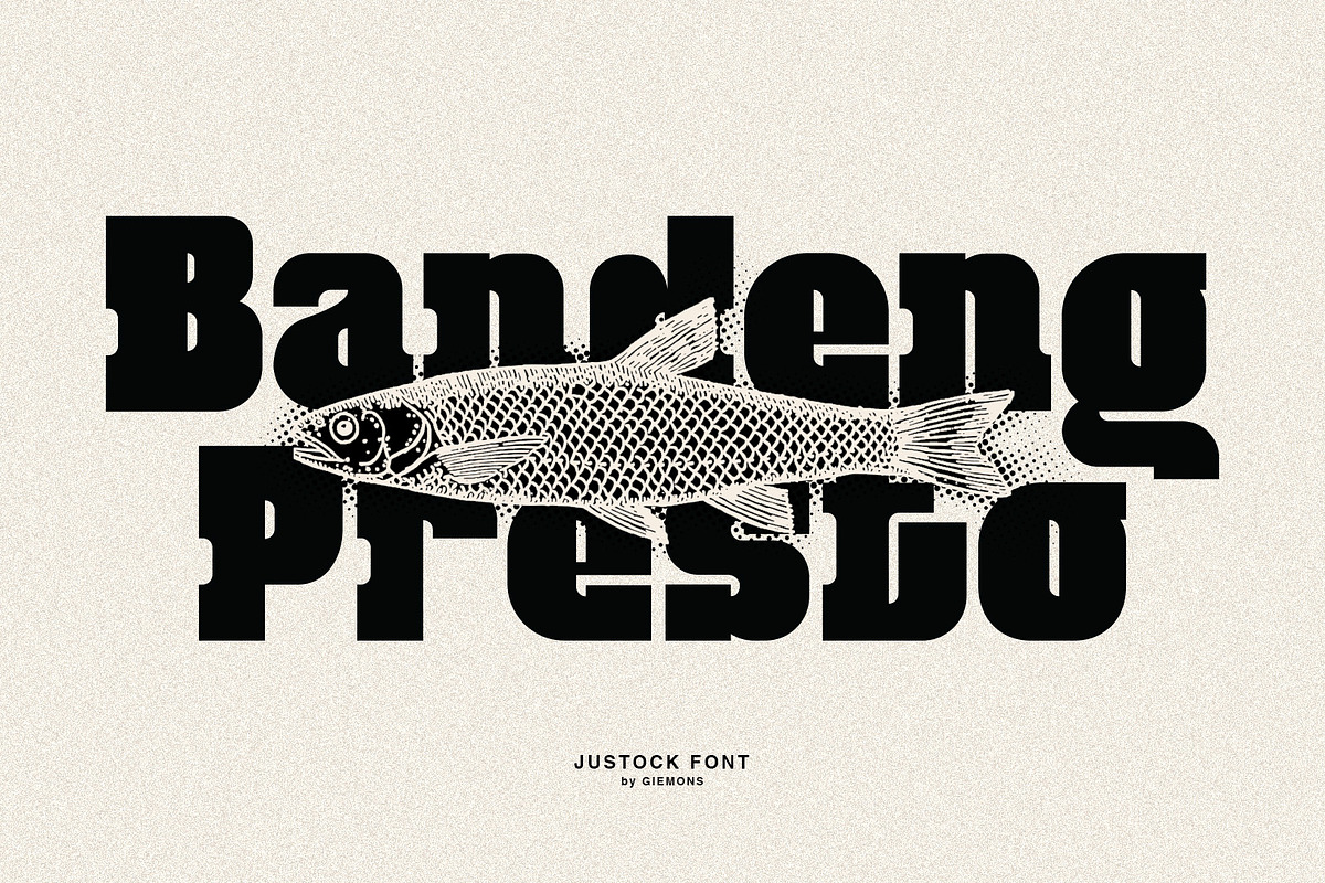 Justock Font - Black Slab, a Slab Serif Font by giemons™ (Photo 2 of 9)