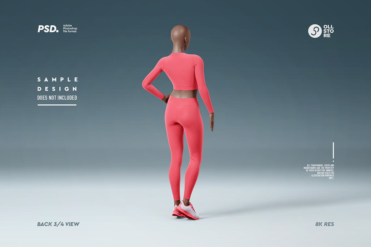 Women's Activewear Mockup Set, a Shirt Mockup by OllStore (Photo 9 of 17)