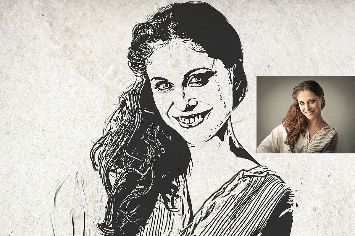 Vector Line & Pencil Sketch FX, an Action Add-On by Studio Retouch (Photo 4 of 14)