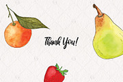 Watercolor Fruit Graphics, an Illustration by Kileen Nicole Art (Thumbnail 5 of 5)