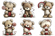Whimsical Teddy Bear Clipart Bear, an Illustration by Craft Nest (Thumbnail 4 of 11)