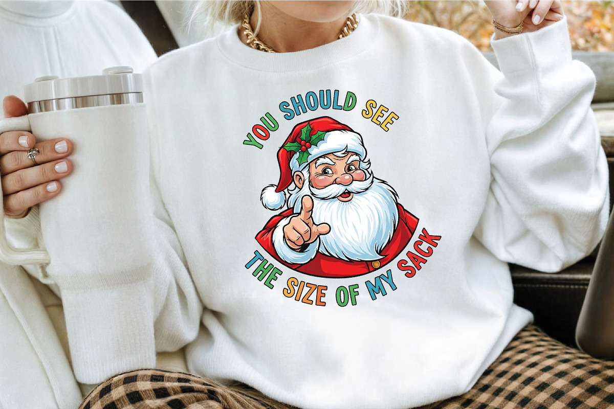 Funny Santa Christmas Sublimation, an Illustration by Craft Nest (Photo 3 of 7)