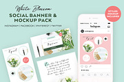 White Blossom Social Template Pack, a Social Media Template by Andimaginary Creative Co. (Thumbnail 2 of 9)