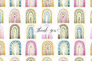 Watercolor Boho Rainbows Set, an Object Graphic by OrangePeafowlArt (Thumbnail 16 of 16)