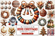 Boho Christmas Decor Clipart, an Illustration by RobertsArt (Thumbnail 1 of 7)