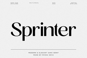 Sprinter - Modern & Elegant Sans