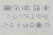 3D Wireframe Shapes | set 2, an Object Graphic by MaximGertsen (Thumbnail 3 of 7)