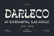 Darleco | Experimental Slab Display, a Slab Serif Font by Hole Hope Design (Thumbnail 1 of 10)