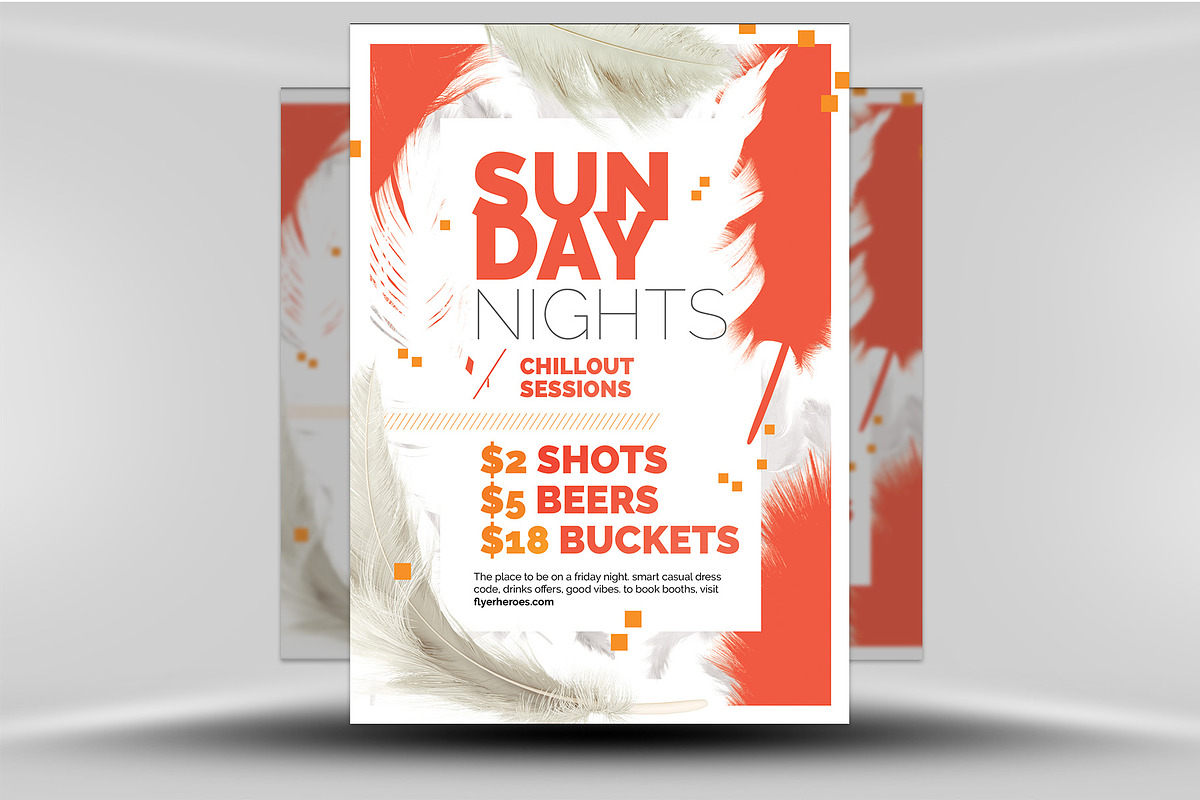 Feather Series – Sunday Night Flyer, a Flyer Template by FlyerHeroes (Photo 1 of 4)