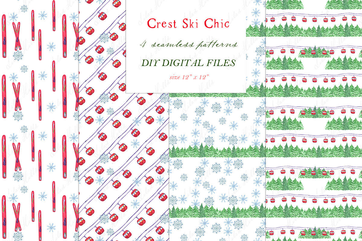 Watercolor Crest Ski Aspen Crest, a Graphic by LABFcreations (Photo 4 of 4)