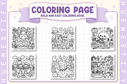 Foodie Cute Bold Easy Coloring Book, a Seasonal Illustration by HueNestify (Thumbnail 2 of 4)