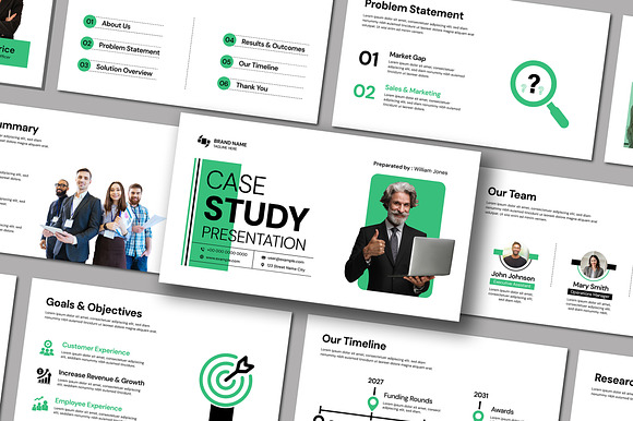 Case Study Presentation Template preview 6