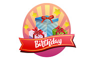 7 happy birthday label template, a Graphic by Propylparaben (Thumbnail 3 of 7)