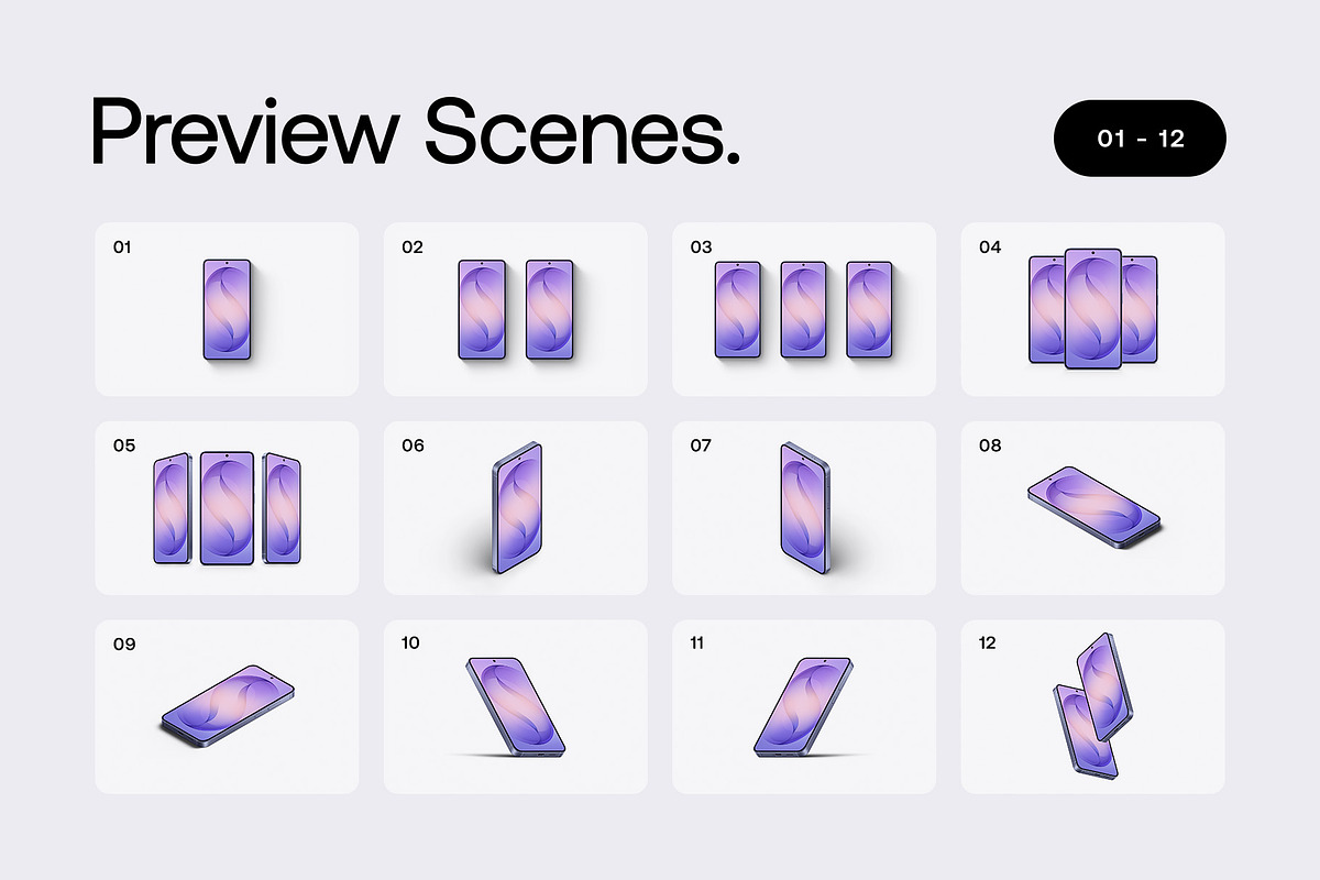 Galaxy S26 - 24 Mockups Scenes, an Android Mockup by Asylab (Photo 2 of 62)