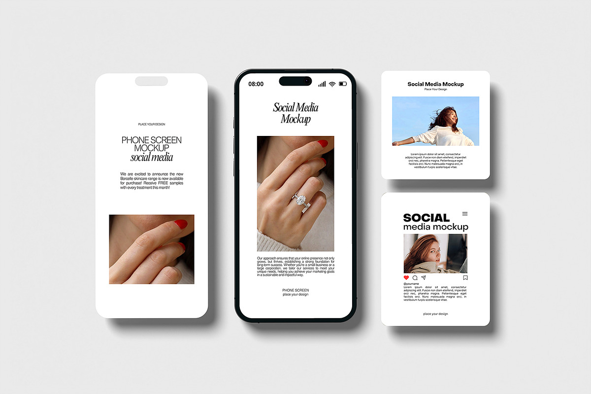 Social Media Mockup, an iPhone Mockup by Graphicell (Photo 3 of 5)