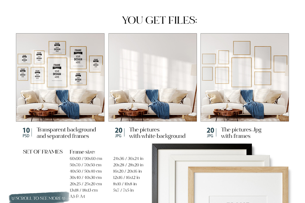 Frame & Wall Mockup Bundle Sunshine, a Print Template by Yuri-U (Photo 15 of 15)