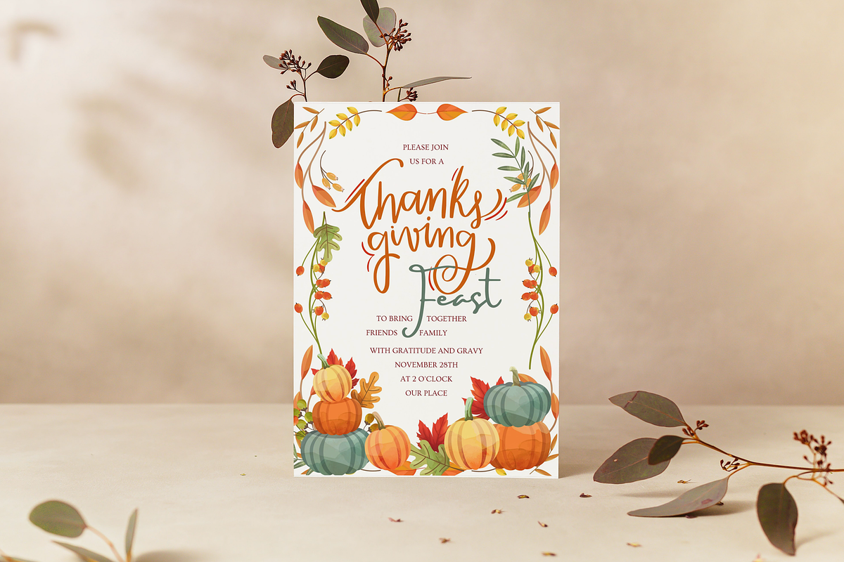 Editable Thanksgiving Invitation, an Invitation Template by ForeverPrint (Photo 6 of 7)
