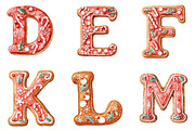 Christmas Alphabet Letters Clipart, a Seasonal Illustration by Designking (Thumbnail 3 of 4)