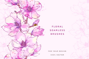 Vector Floral Brush Сollection