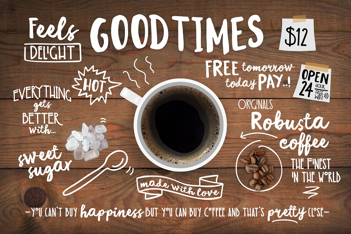 Diaryclouds typeface preview 3