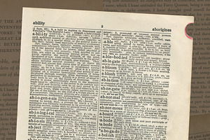 Vintage Dictionary Page, Letter A