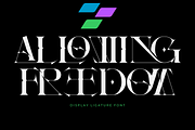 Allowing Freedom - Ligature Font, a Serif Font by 177Studio (Thumbnail 1 of 9)