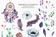 Boho Owls ultraviolet collection, an Animal Illustration by CrystalinaShop (Thumbnail 6 of 11)